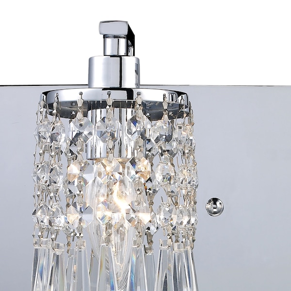 Optix 14-in. Wide 2-Light Vanity Light, Polished Chrome